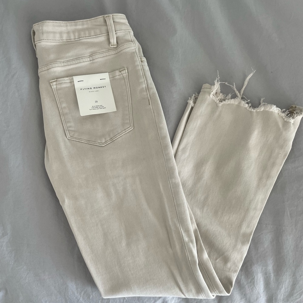 Flying monkey stretch cropped jeans